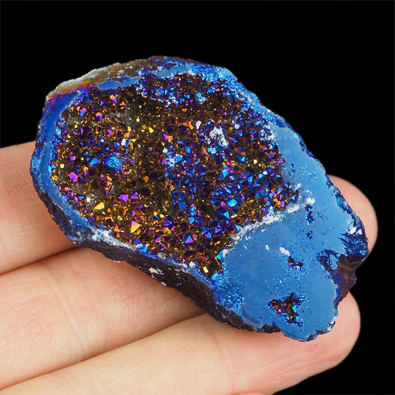 KRYSZTAŁ GÓRSKI - BLUE AURA - GEODA - 54 mm