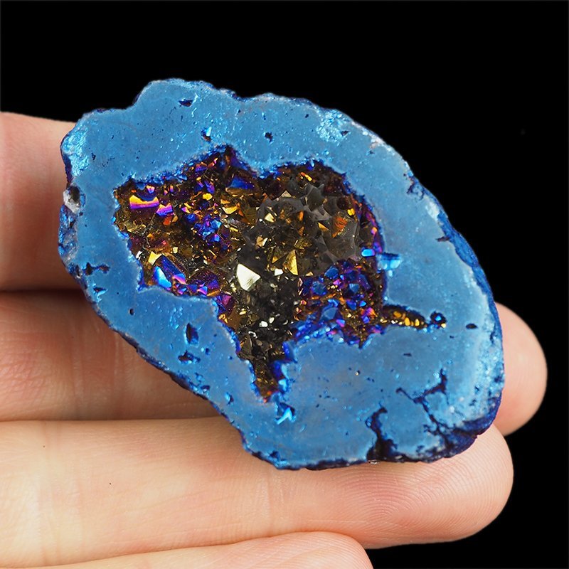 KRYSZTAŁ GÓRSKI - BLUE AURA - GEODA - 53 mm