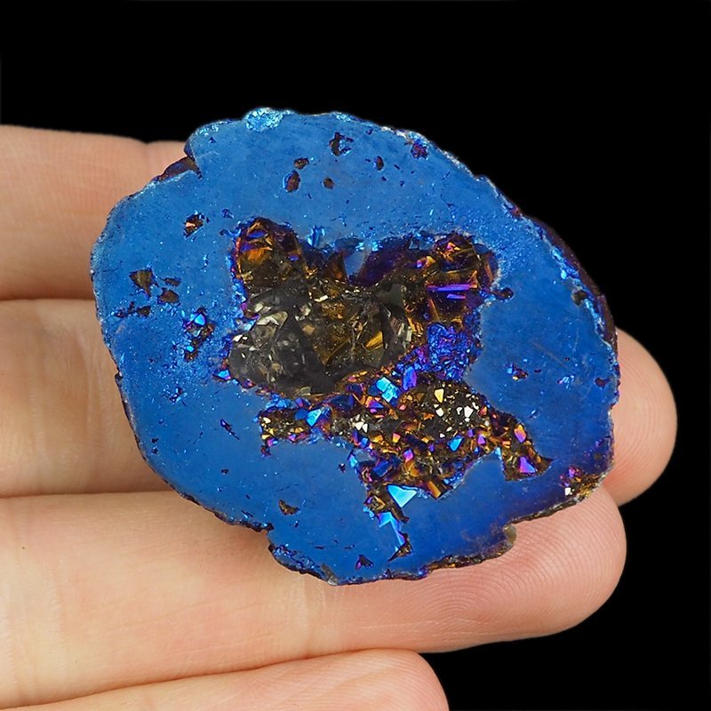 KRYSZTAŁ GÓRSKI - BLUE AURA - GEODA - 44 mm