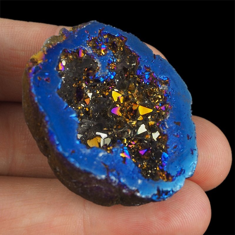 KRYSZTAŁ GÓRSKI - BLUE AURA - GEODA - 43 mm