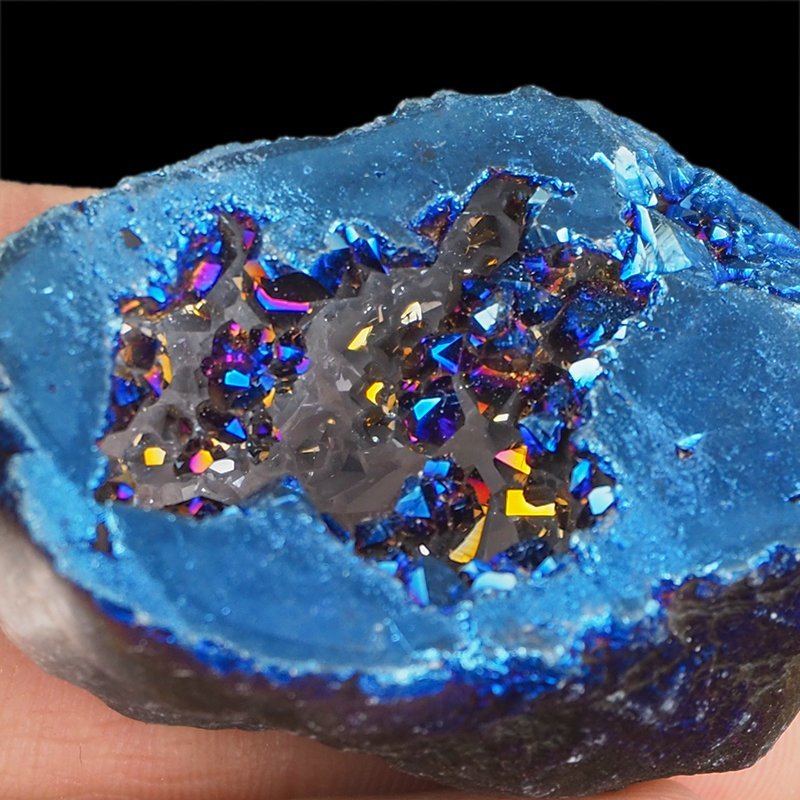 KRYSZTAŁ GÓRSKI - BLUE AURA - GEODA - 45 mm