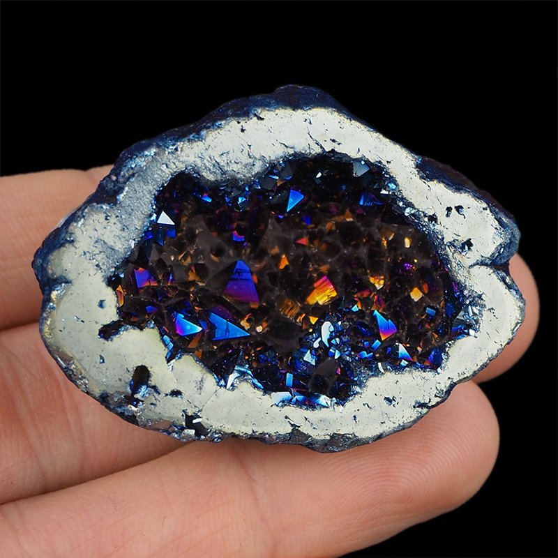 KRYSZTAŁ GÓRSKI - BLUE AURA - GEODA - 48 mm