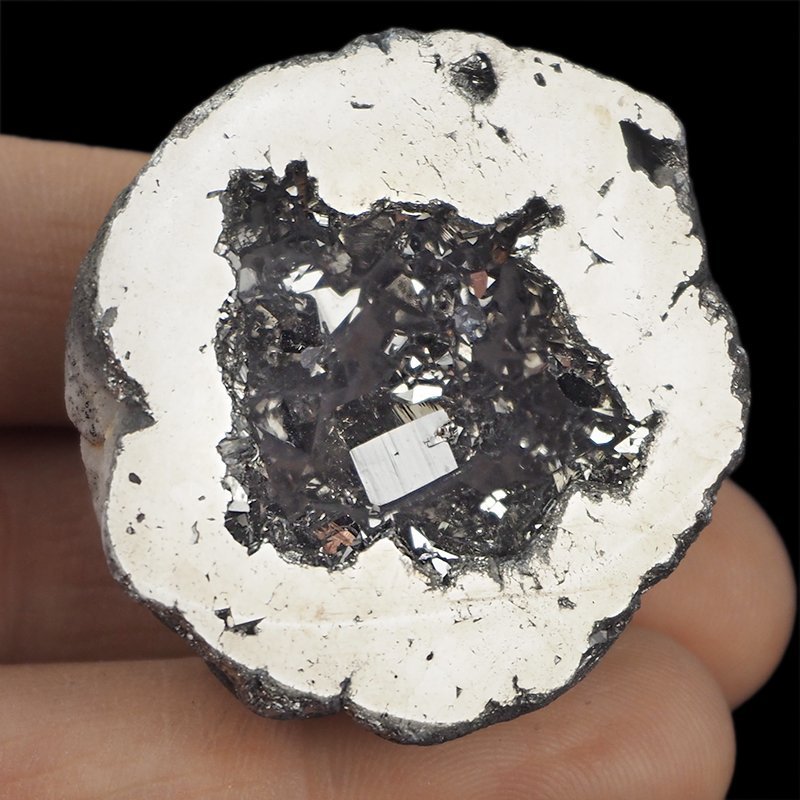 KRYSZTAŁ GÓRSKI - SILVER AURA - GEODA - 43 mm