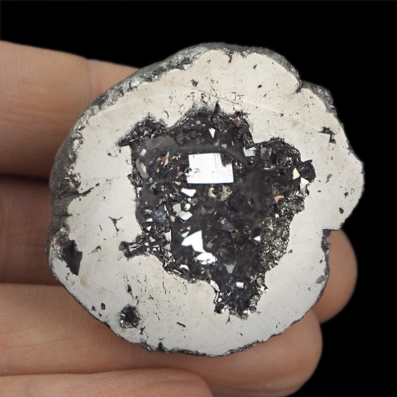 KRYSZTAŁ GÓRSKI - SILVER AURA - GEODA - 43 mm