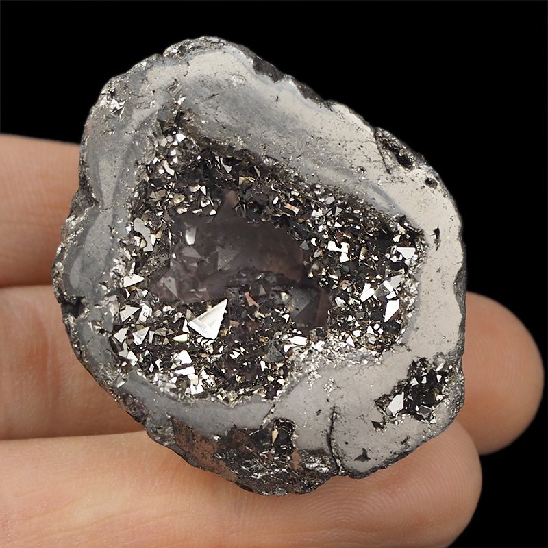 KRYSZTAŁ GÓRSKI - SILVER AURA - GEODA - 42 mm