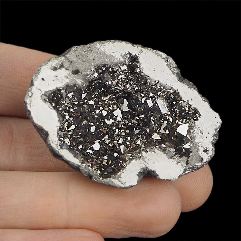 KRYSZTAŁ GÓRSKI - SILVER AURA - GEODA - 46 mm