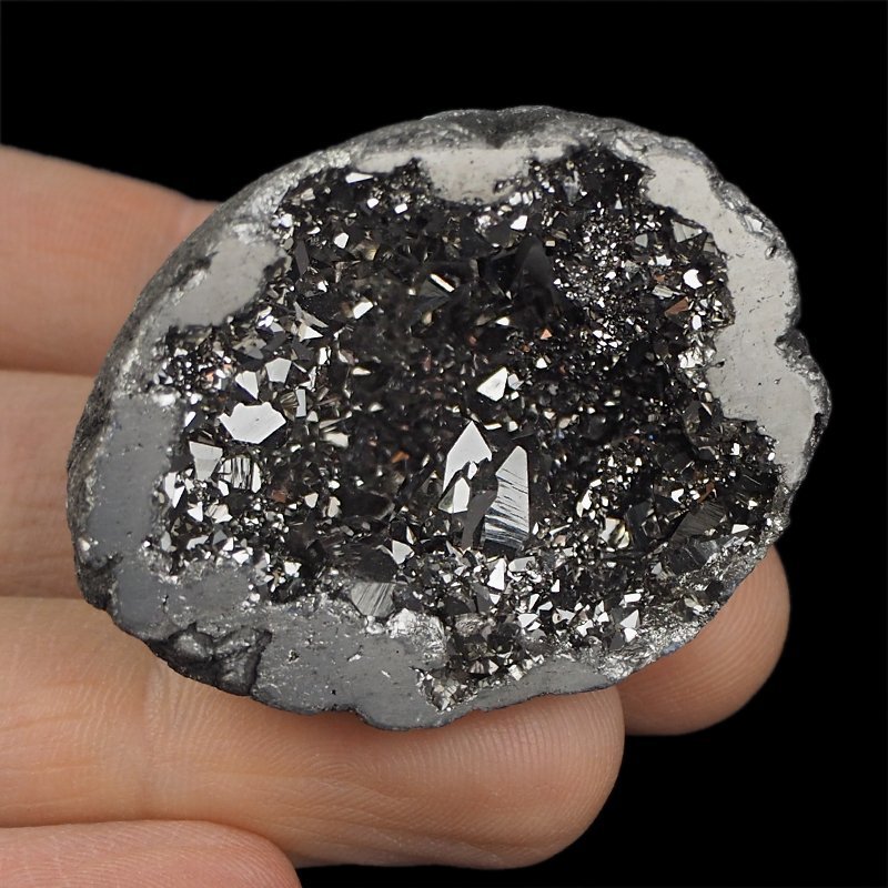 KRYSZTAŁ GÓRSKI - SILVER AURA - GEODA - 44 mm