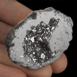 KRYSZTAŁ GÓRSKI - SILVER AURA - GEODA - 49 mm