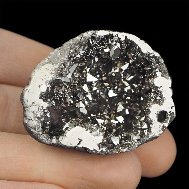 KRYSZTAŁ GÓRSKI - SILVER AURA - GEODA - 41 mm