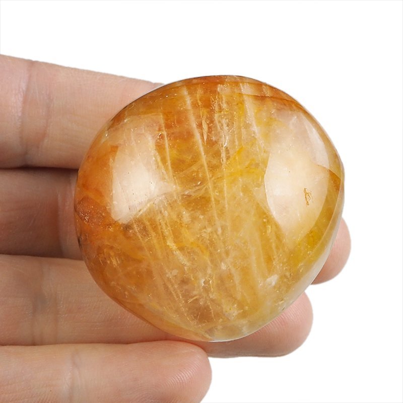 KRYSZTAŁ GÓRSKI Z LIMONITEM - OTOCZAK - 48 mm - MADAGASKAR