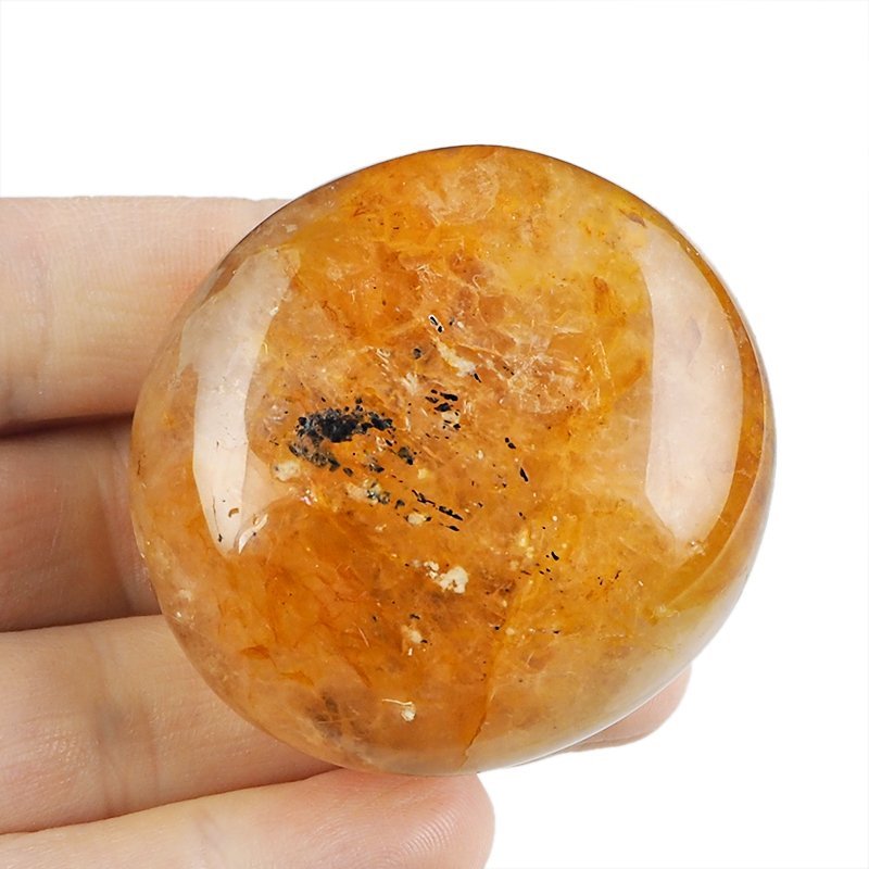 KRYSZTAŁ GÓRSKI Z LIMONITEM - OTOCZAK - 52 mm - MADAGASKAR