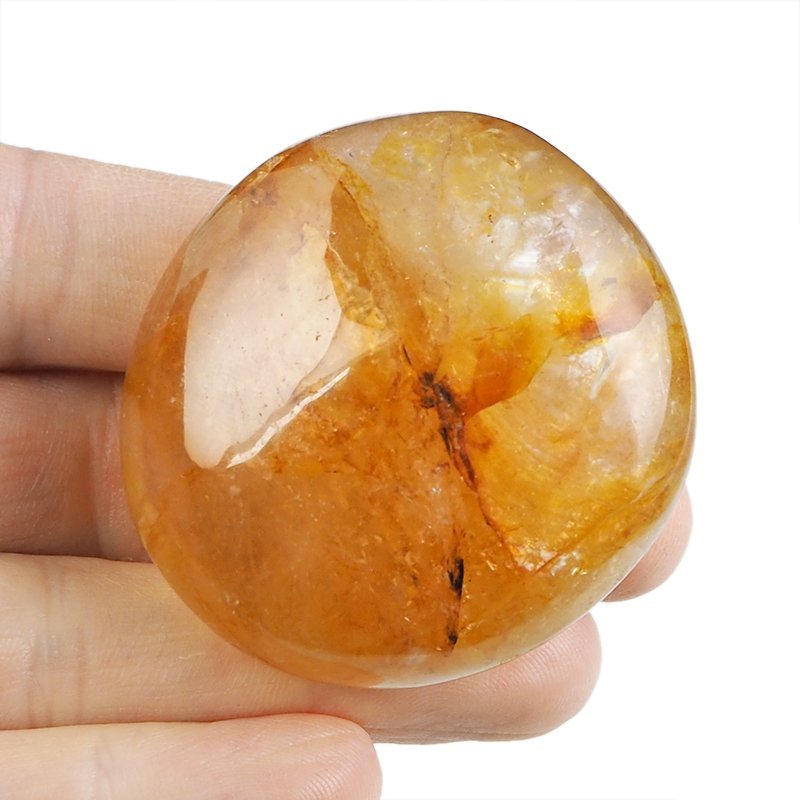 KRYSZTAŁ GÓRSKI Z LIMONITEM - OTOCZAK - 51 mm - MADAGASKAR