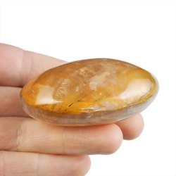 KRYSZTAŁ GÓRSKI Z LIMONITEM - OTOCZAK - 66 mm - MADAGASKAR