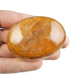 KRYSZTAŁ GÓRSKI Z LIMONITEM - OTOCZAK - 66 mm - MADAGASKAR