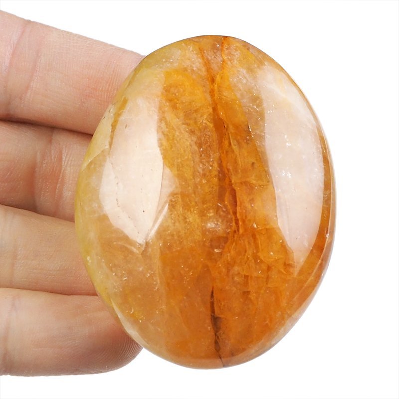 KRYSZTAŁ GÓRSKI Z LIMONITEM - OTOCZAK - 62 mm - MADAGASKAR