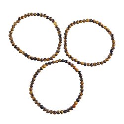 TYGRYSIE OKO - BRANSOLETKA Z KAMIENI NATURALNYCH - KULKA 4mm