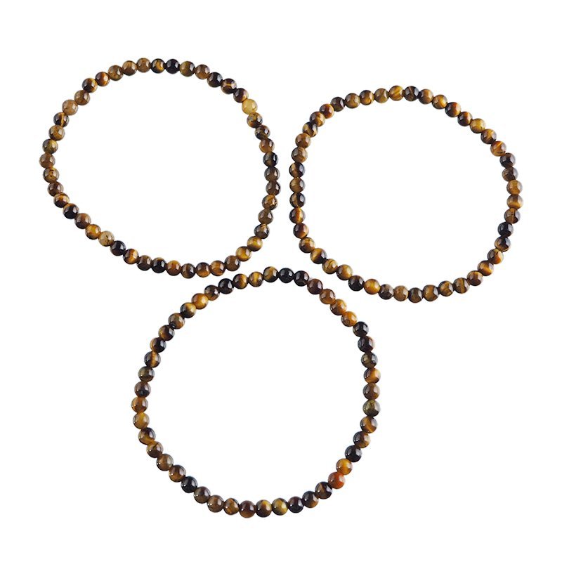 TYGRYSIE OKO - BRANSOLETKA Z KAMIENI NATURALNYCH - KULKA 4mm