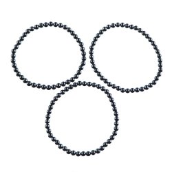 TURMALIN CZARNY - BRANSOLETKA Z KAMIENI NATURALNYCH - KULKA 4mm
