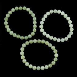 SERPENTYNIT - BRANSOLETKA Z NATURALNYCH KAMIENI - KULKA 8mm