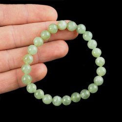 SERPENTYNIT - BRANSOLETKA Z NATURALNYCH KAMIENI - KULKA 8mm