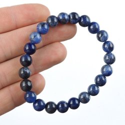 SODALIT - BRANSOLETKA Z NATURALNYCH KAMIENI - KULKA 8mm