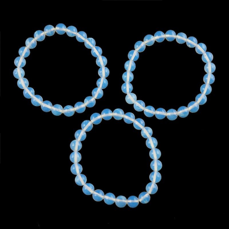 OPALIT - OPAL SYNTETYCZNY - BRANSOLETKA Z KAMIENI - KULKA 8mm