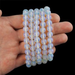 OPALIT - OPAL SYNTETYCZNY - BRANSOLETKA Z KAMIENI - KULKA 8mm