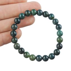 AGAT MSZYSTY - BRANSOLETKA Z NATURALNYCH KAMIENI - KULKA 8mm