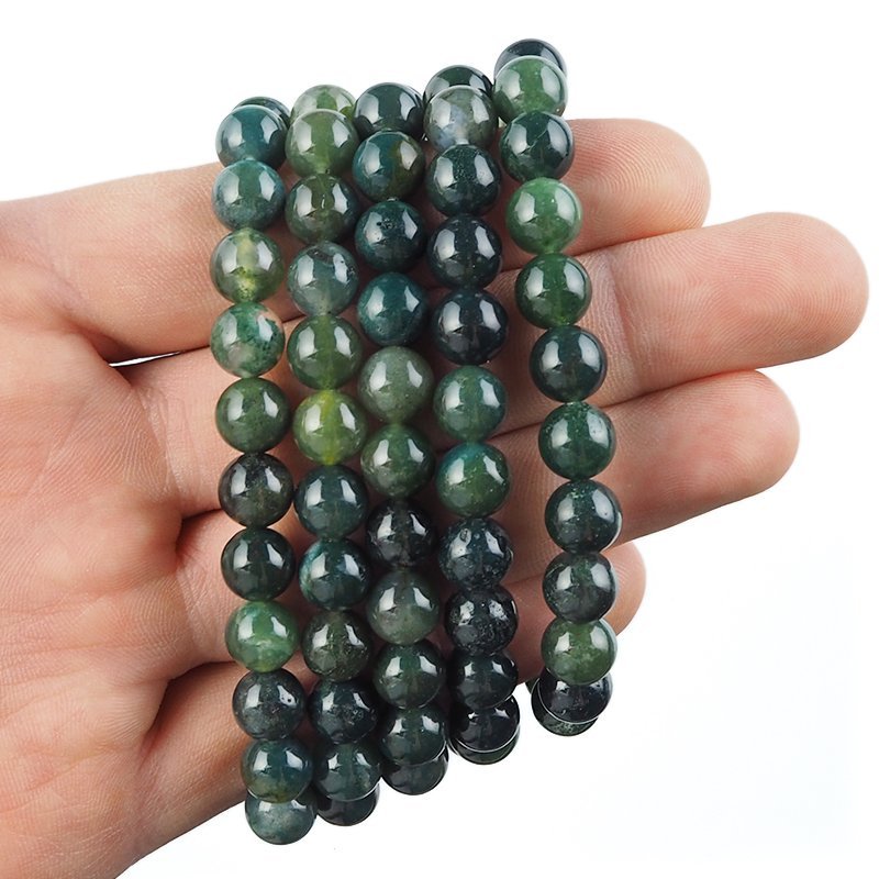 AGAT MSZYSTY - BRANSOLETKA Z NATURALNYCH KAMIENI - KULKA 8mm