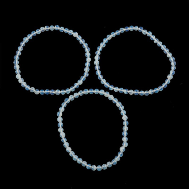 OPALIT - OPAL SYNTETYCZNY - BRANSOLETKA Z KAMIENI - KULKA 4mm