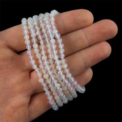 OPALIT - OPAL SYNTETYCZNY - BRANSOLETKA Z KAMIENI - KULKA 4mm