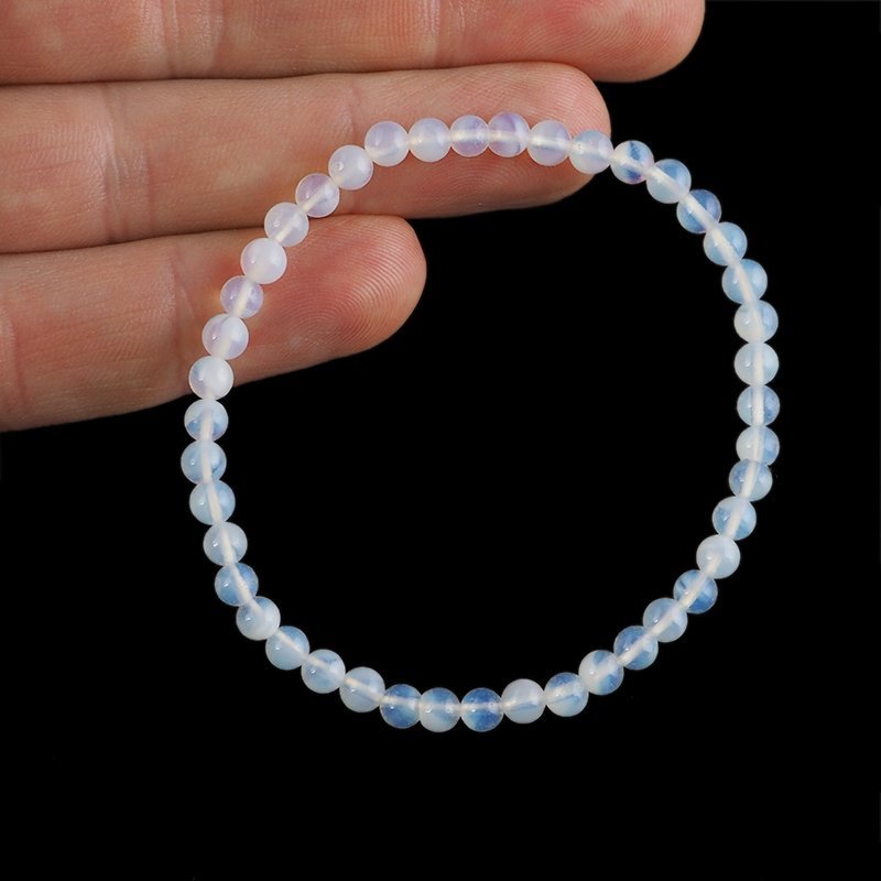 OPALIT - OPAL SYNTETYCZNY - BRANSOLETKA Z KAMIENI - KULKA 4mm