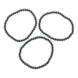 ONYKS - BRANSOLETKA Z NATURALNYCH KAMIENI - KULKA 4mm