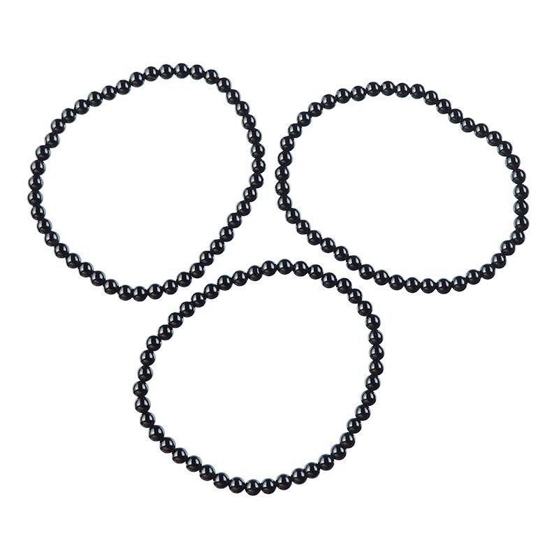 ONYKS - BRANSOLETKA Z NATURALNYCH KAMIENI - KULKA 4mm