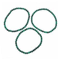 MALACHIT - BRANSOLETKA Z NATURALNYCH KAMIENI - KULKA 4mm