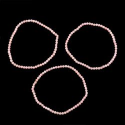 OPAL RÓŻOWY (OPAL ANDYJSKI) - BRANSOLETKA Z NATURALNYCH KAMIENI - KULKA FASET. 3mm
