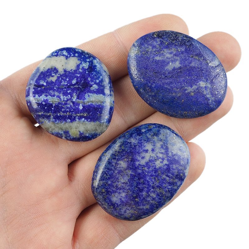 LAPIS LAZULI - PŁASKI OTOCZAK - 32-40 mm