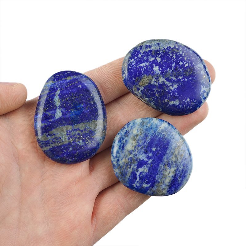 LAPIS LAZULI - PŁASKI OTOCZAK - 40-47 mm