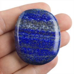 LAPIS LAZULI - PŁASKI OTOCZAK - 49 mm