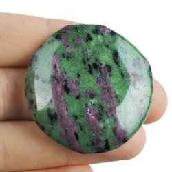 RUBIN, ZOISYT, PARGASYT - PŁASKI OTOCZAK - 43 mm - TANZANIA
