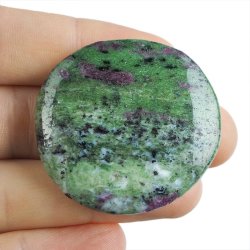 RUBIN, ZOISYT, PARGASYT - PŁASKI OTOCZAK - 43 mm - TANZANIA