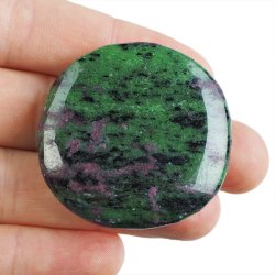 RUBIN, ZOISYT, PARGASYT - PŁASKI OTOCZAK - 43 mm - TANZANIA