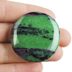 RUBIN, ZOISYT, PARGASYT - PŁASKI OTOCZAK - 42 mm - TANZANIA