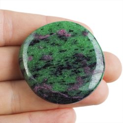 RUBIN, ZOISYT, PARGASYT - PŁASKI OTOCZAK - 43 mm - TANZANIA