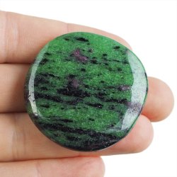 RUBIN, ZOISYT, PARGASYT - PŁASKI OTOCZAK - 43 mm - TANZANIA