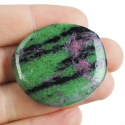 RUBIN, ZOISYT, PARGASYT - PŁASKI OTOCZAK - 41 mm - TANZANIA