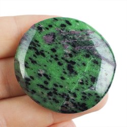 RUBIN, ZOISYT, PARGASYT - PŁASKI OTOCZAK - 42 mm - TANZANIA