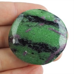 RUBIN, ZOISYT, PARGASYT - PŁASKI OTOCZAK - 42 mm - TANZANIA