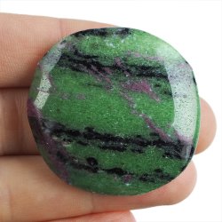 RUBIN, ZOISYT, PARGASYT - PŁASKI OTOCZAK - 42 mm - TANZANIA