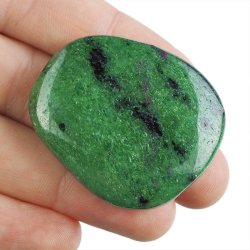 RUBIN, ZOISYT, PARGASYT - PŁASKI OTOCZAK - 43 mm - TANZANIA